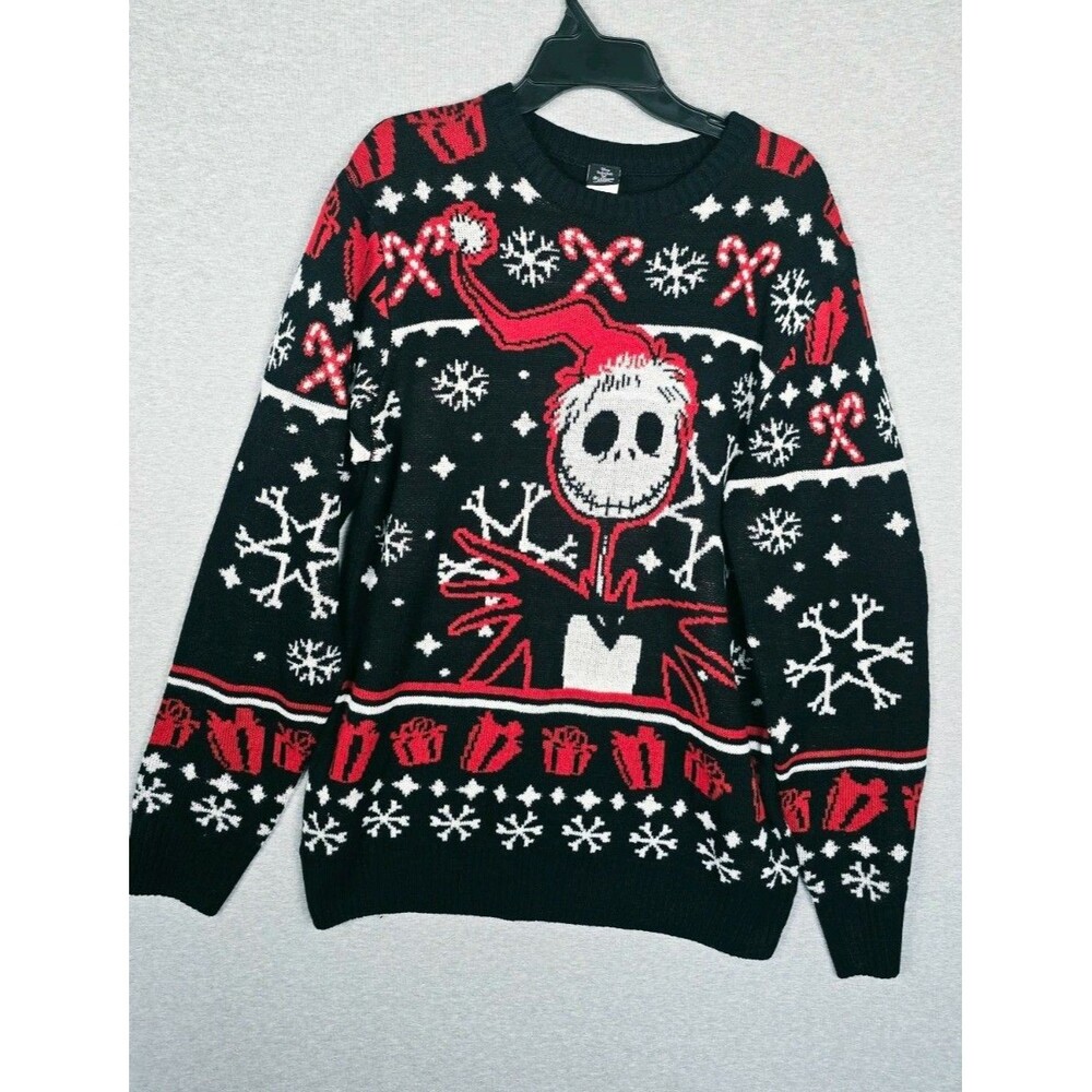 Disney Nightmare Before Christmas Jack Skellington Christmas Sweater XL 46-48